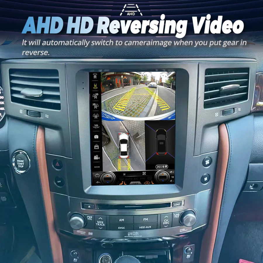 256 ГБ 10 4-дюймовый экран Tesla для Lexus LX570 2007-2015 CARLAY WIFI Android 14 Автомобильный DVD-радио