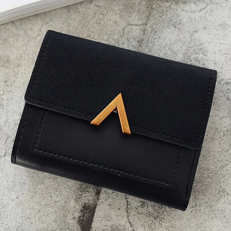 

Short Women Wallet Classic Coin Purse Wallets For Woman Card Holder Small V-shaped Hasp Design Ladies Wallet Female Mini Clutch