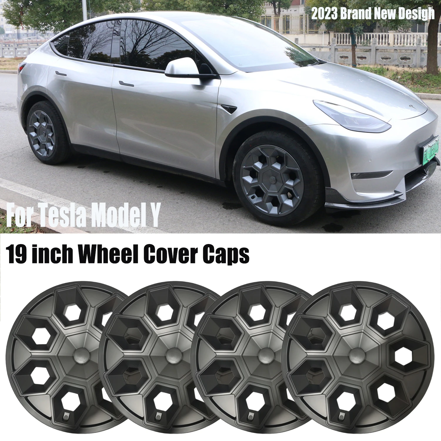 

Колпачки для ступицы Tesla Model Y, 4 шт., 19 дюймов, сменные колпачки для колеса, автомобильный колпачок с полным покрытием, новинка 2021, 2022, 2023