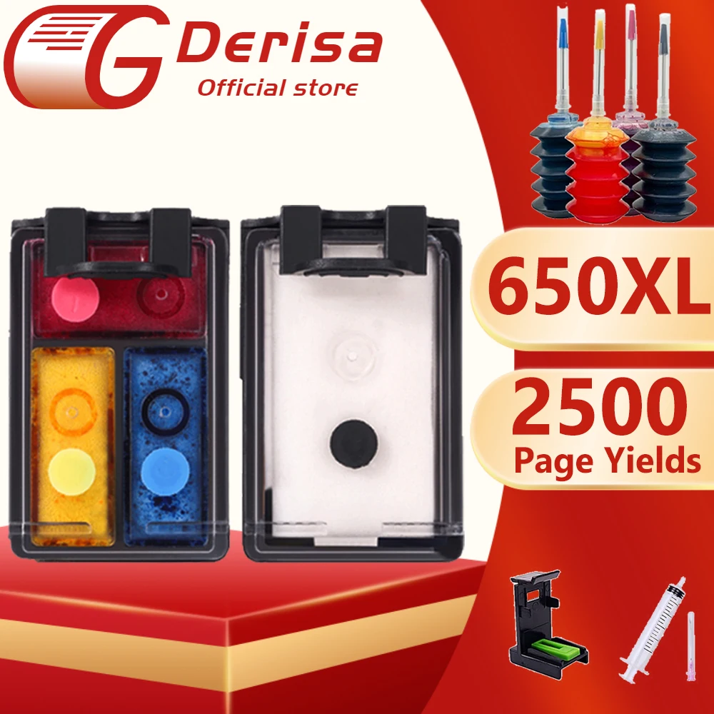 

650XL Remanufactured for HP 650 hp650 Cartridge for hp Deskjet 1010 1014 1015 1016 1018 1510 1515 1516 1518 2540 2545 2546 2548