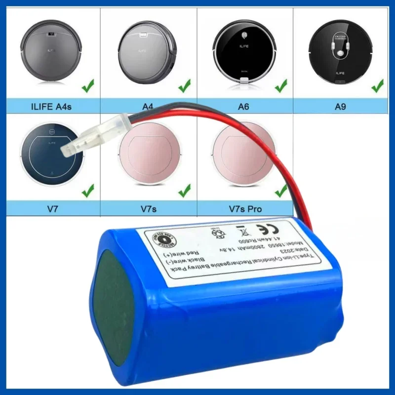 Литиевый аккумулятор 14 8 В 2800 мАч для робота-пылесоса ILIFE A4 A4s V7 A6 V7s Plus ILife 4S1P