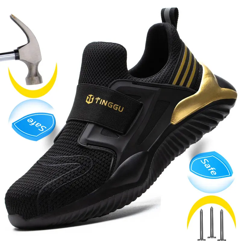 

2022 Work Shoes Puncture-Proof Work Sneakers Men Shoes Steel Toe Indestructible Male Shoes Adult Protective Shoes Work Boots