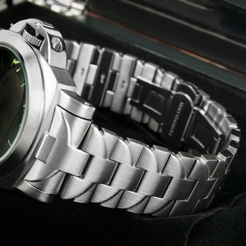 Elbow stainless steel Suitable for Panerai PAM441 111 382 PAM01316 strap men's steel band butterfly CLASP BRACELET 24mm