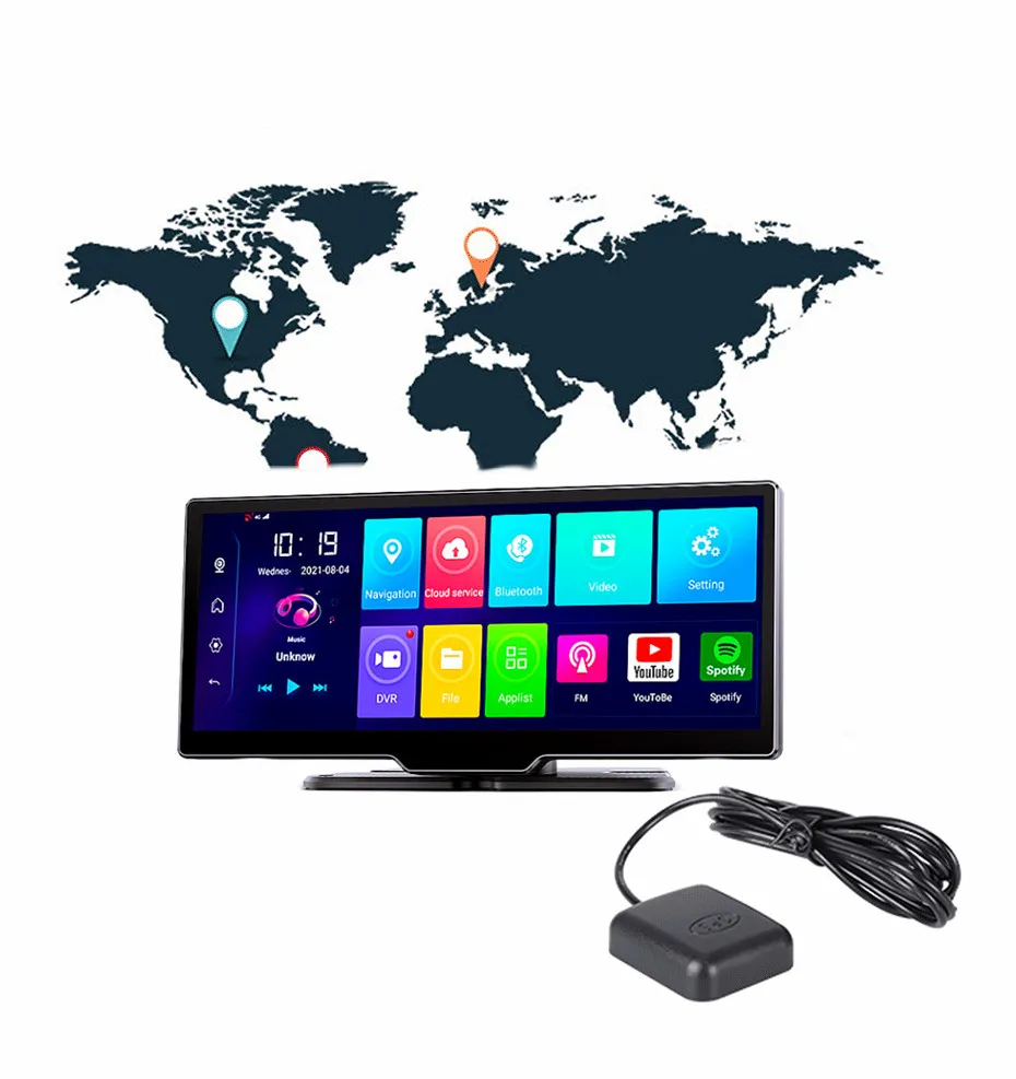 Видеорегистратор 10 26 дюйма 4 + 32 ГБ Android 8 1 FHD GPS Wi-Fi |