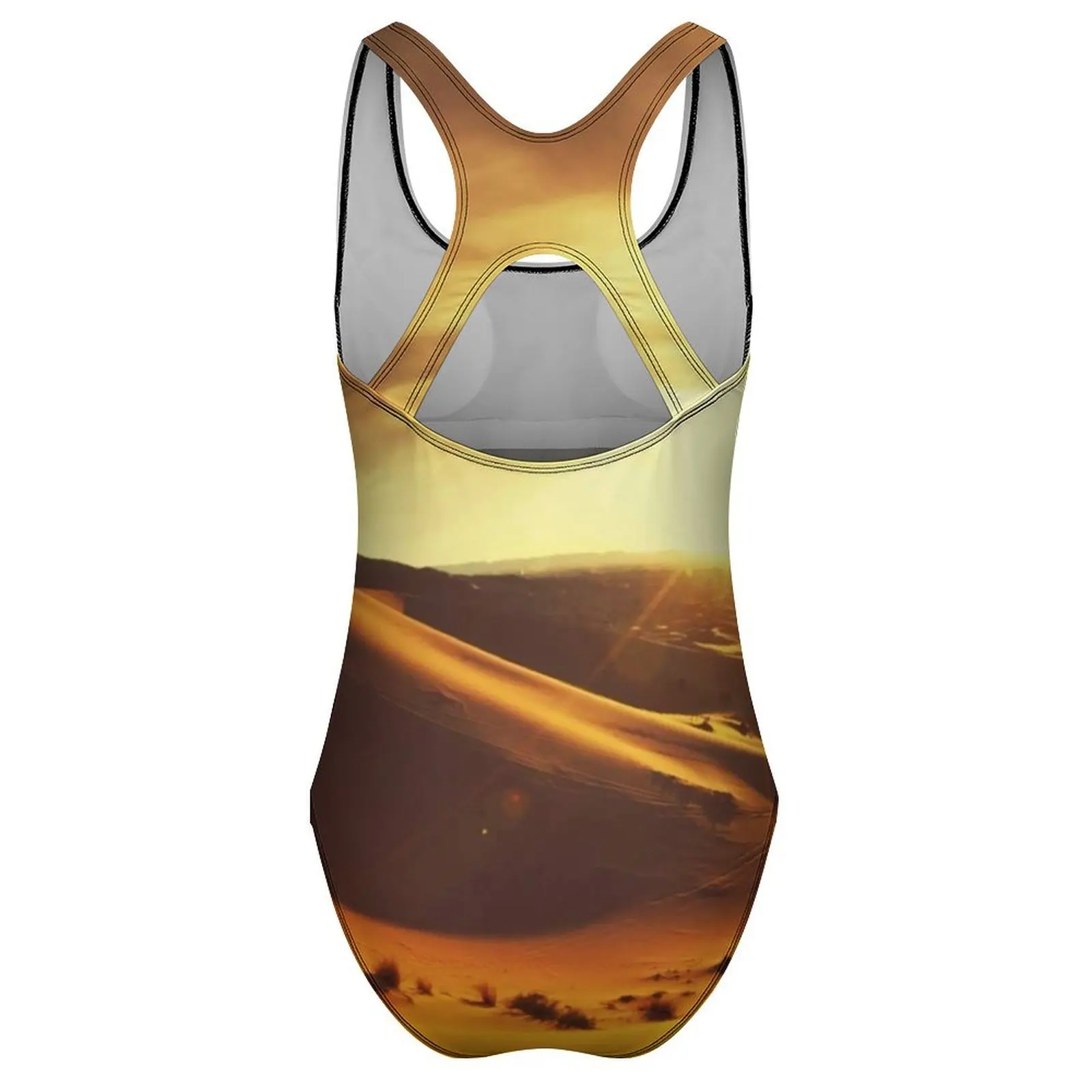 Фото Купальник Sahara Desert Golden Sunset Push Up Купальники Цельный купальный костюм для серфинга Купальники Сексуальные пляжные наряды большого размера №4