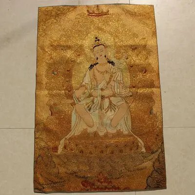 

Exquisite Suzhou Embroidery Painting Tibetan Thangka Buddha Statue Living Room Decoration Pendant