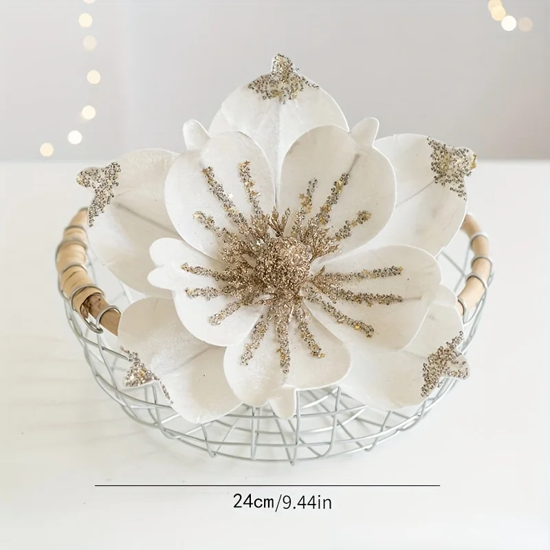 

Искусственные блестящие рождественские цветы