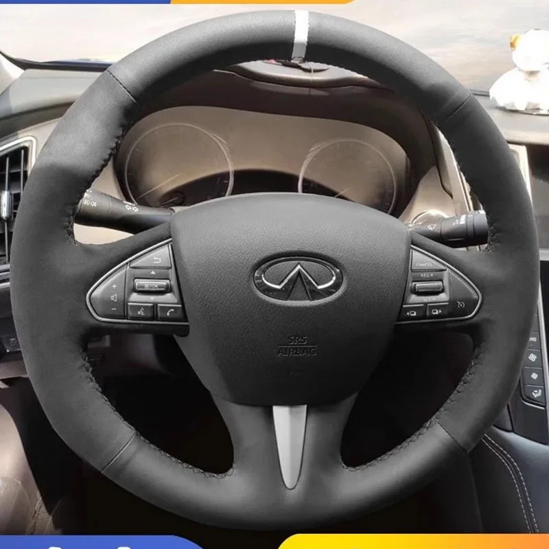 Для Infiniti QX50 2015 Q50 2014 прошитый вручную нескользящий износостойкий замшевый чехол