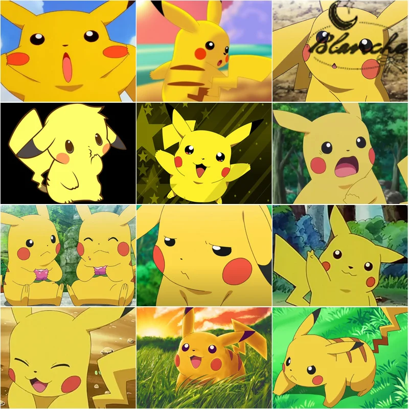 

Cartoon Japanese Pikachu Cute Expressions Diamond Painting Cross Stitch Full Paste Mosaic Rhinestones For Living Room Home Decor