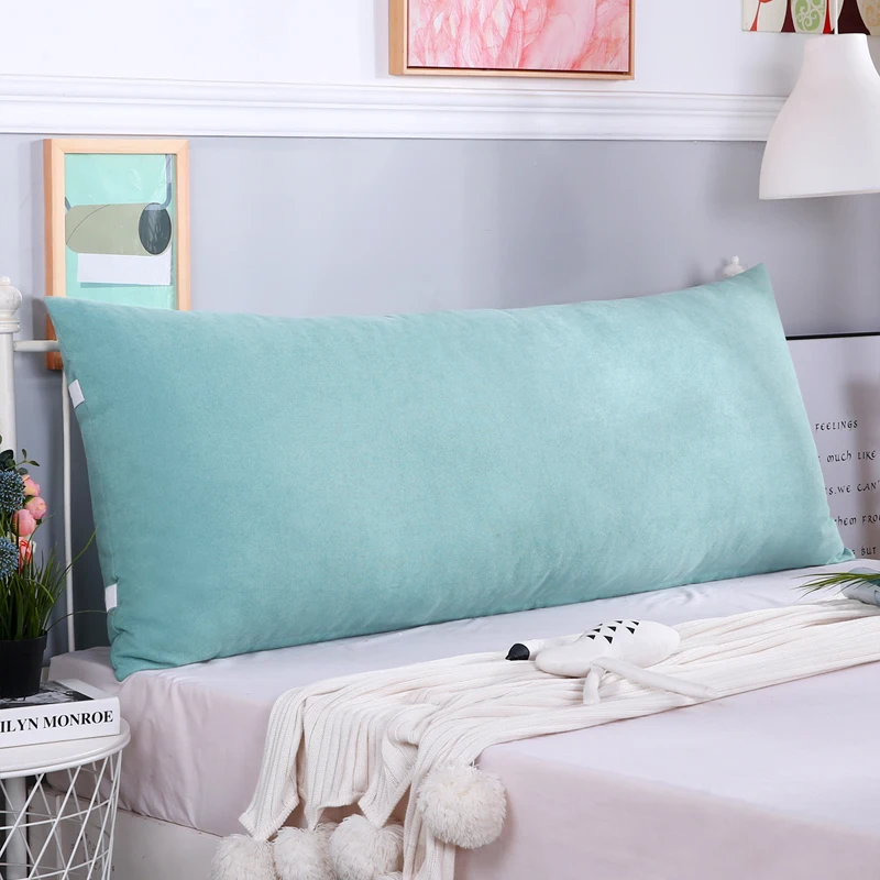 

Solid Color Cushion Pillow Filling Long Nordic Simple Double Washable Plush Cushion Reading Cojin Lumbar Home Decorative 50