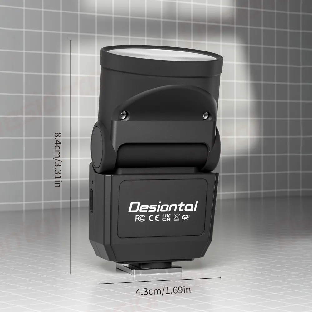 Мини-вспышка для камеры Desiontal F02 стандартное крепление горячего башмака зарядка