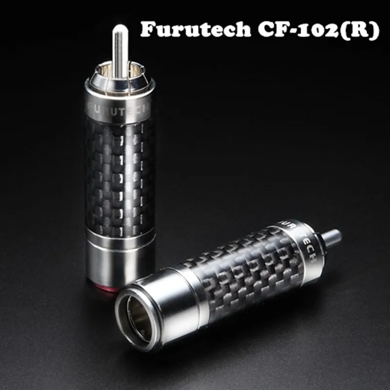 

Furutech CF-102(R) flagship carbon fiber rhodium-plated RCA audio signal cable lotus head solder-free self-locking plug