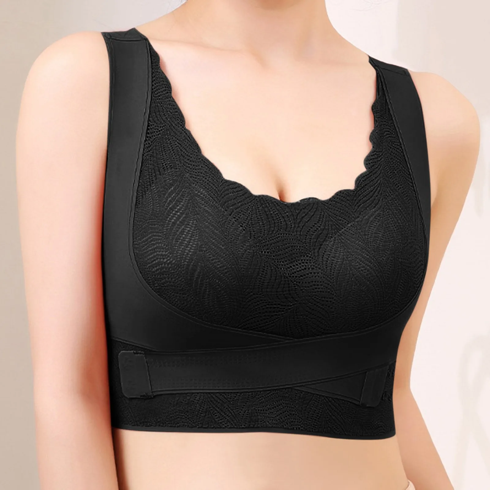 

Sexy Lace Sports Bra Womens Tank Top Shockproof Prevent Sagging Bralette Breast Push Up Breathable Brassiere Lingerie Intimates