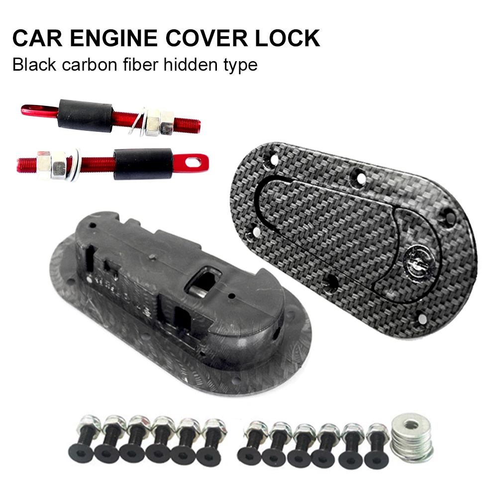 

Universal Racing Car Hood Pin Quick Release Latch Pin Kit Aluminum Alloy Engine Cover Lock Key Pin Safety Latch Car Accessories