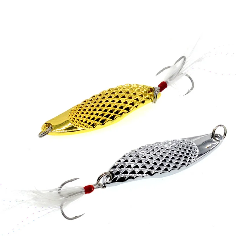 

1pcs Metal 10g/15g/20g Fishing Lures Wobbler Spinner Bait Spoon Artificial Bass Hard Sequin Paillette Metal Steel Hook Lures