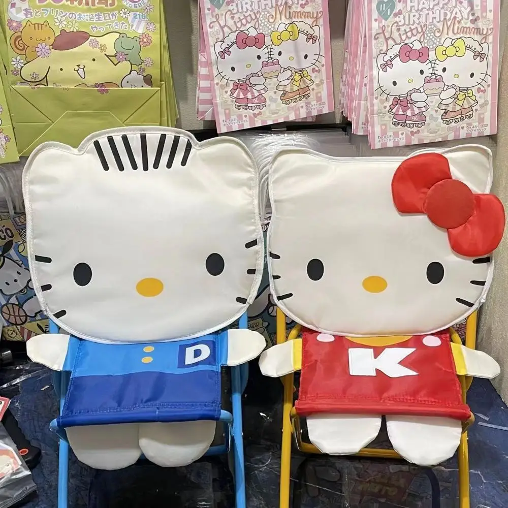 

Sanrio Hello Kitty Child Folding Chair Kawaii Anime Figure Seat Outdoor Picnic Camping Beach Giftportable Household Lovers Cute