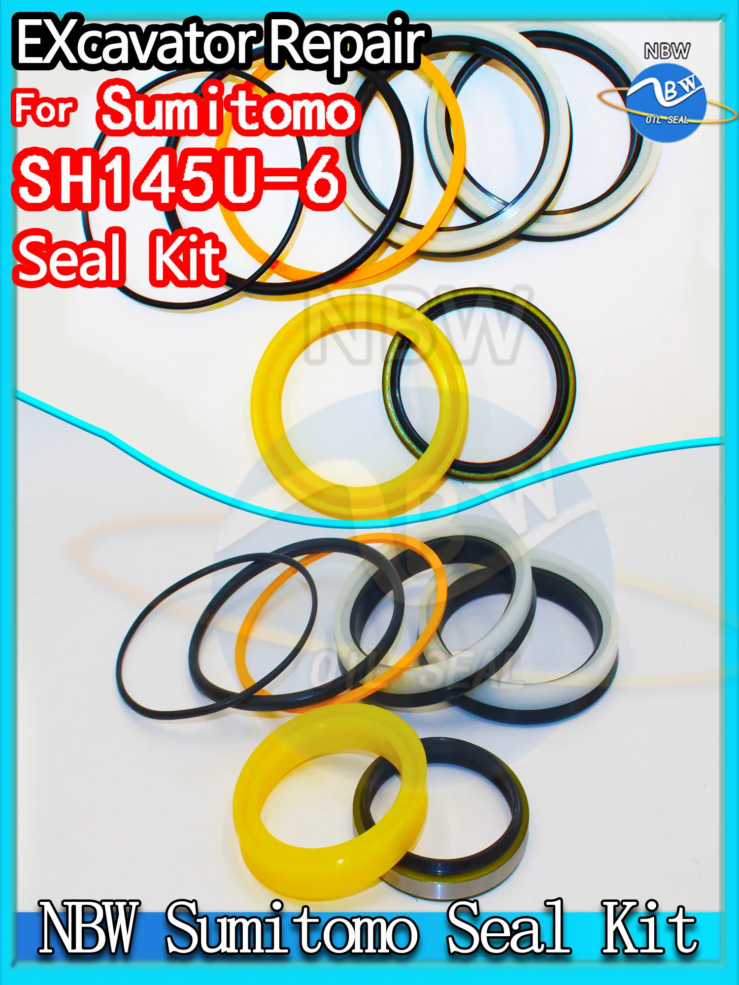 

For Sumitomo SH145U-6 Excavator Oil Seal Kit High Quality Repair SH145U 6 Cylinder BOOM ARM Bucket Hydraulic Pump Digger Adjust