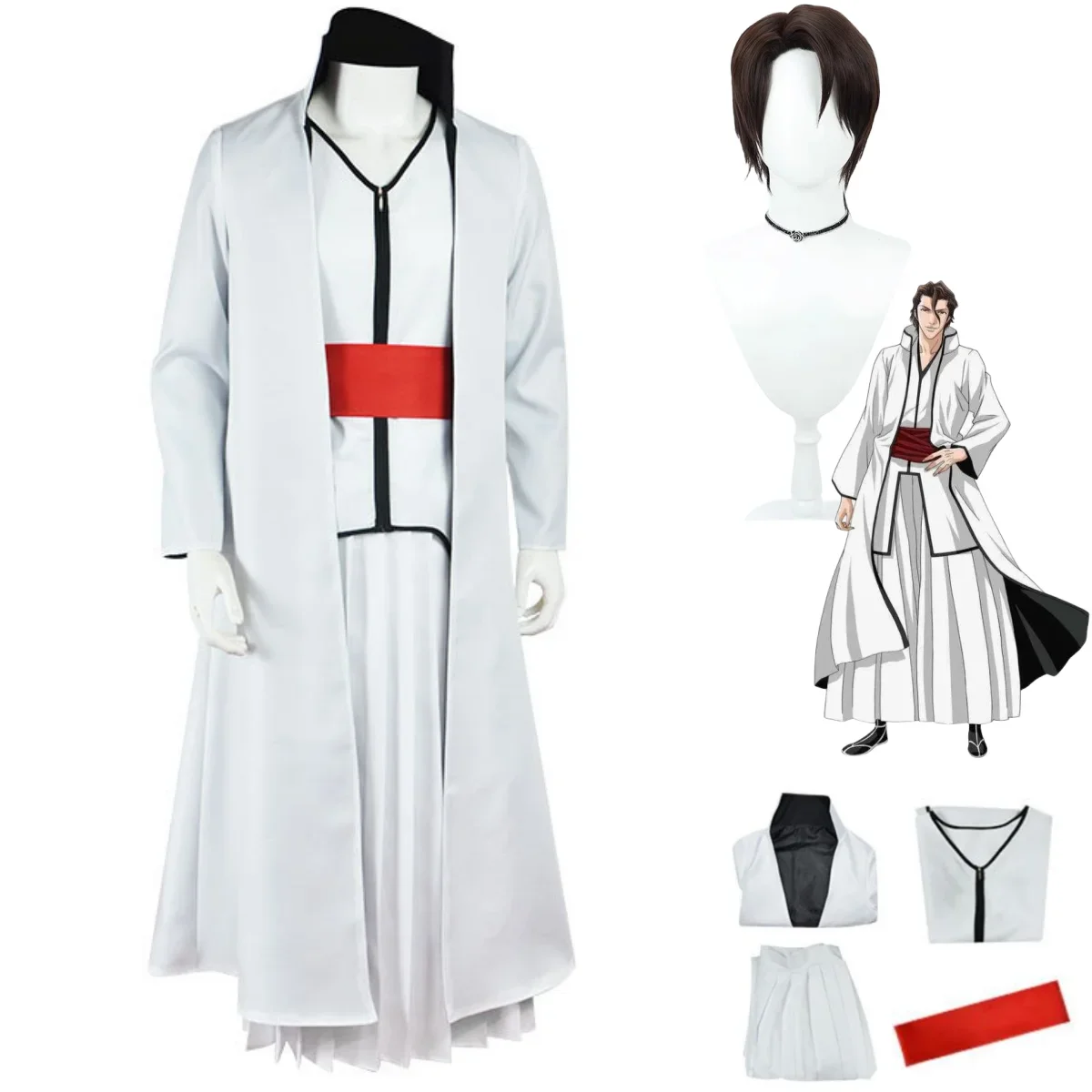 Костюм для косплея аниме отбеливатель Шинигами Айзен юссукэ костюм готей 13