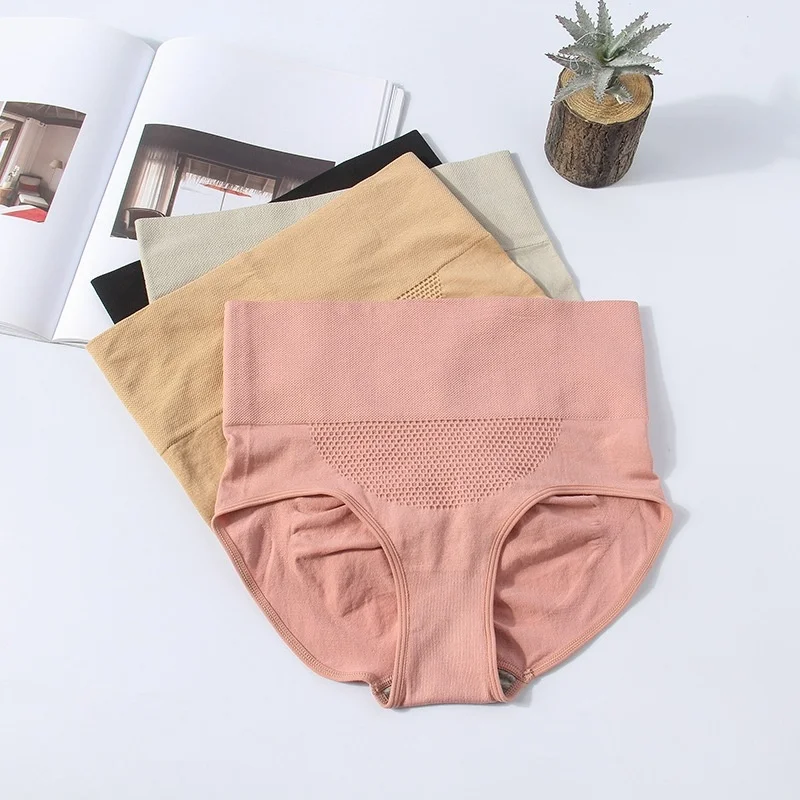 

Women's Seamless Body Shapers Warm Belly Control Warm Cotton Underwear Control Hip Pants Underwear High Waist Soft Panties