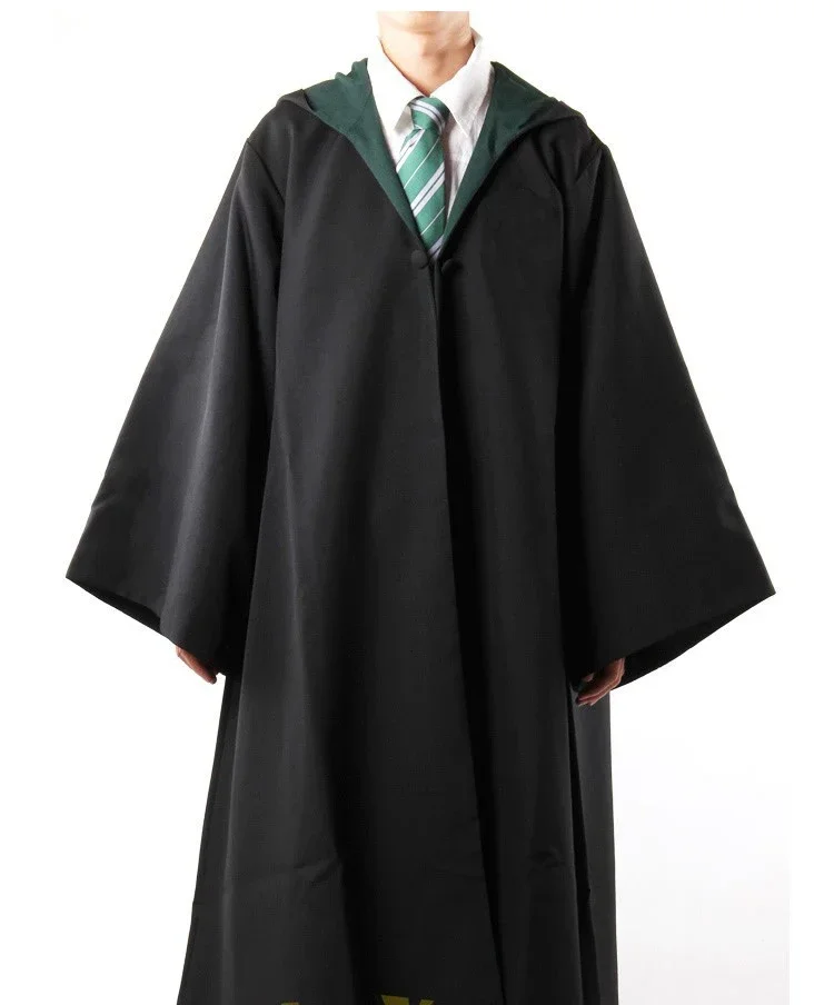 Slytherin Halloween Cloak Scarf Robe Cosplay Potter Costume for Girls Women Kids Men Adults Clothes Accessories