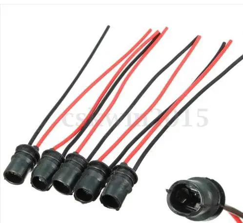

5pcs T10 W5W Rubber Light Bulb Socket Lamp Holder Connector For Car Auto 5pcs
