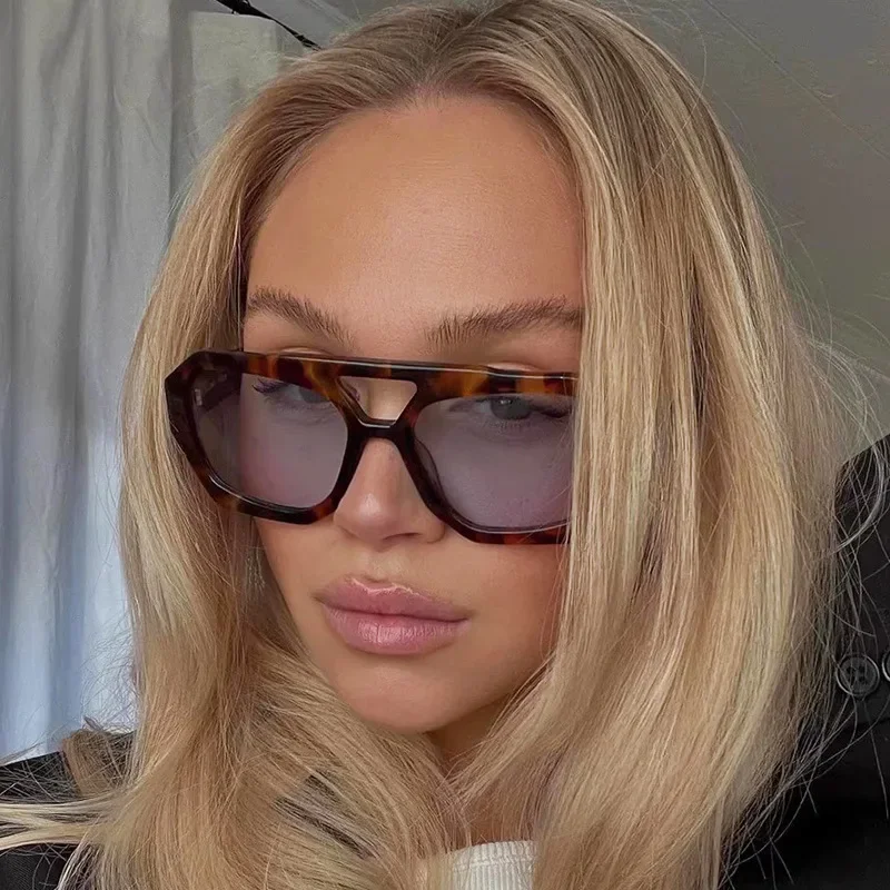 Модные солнцезащитные очки в европейском и американском стиле с леопардовым