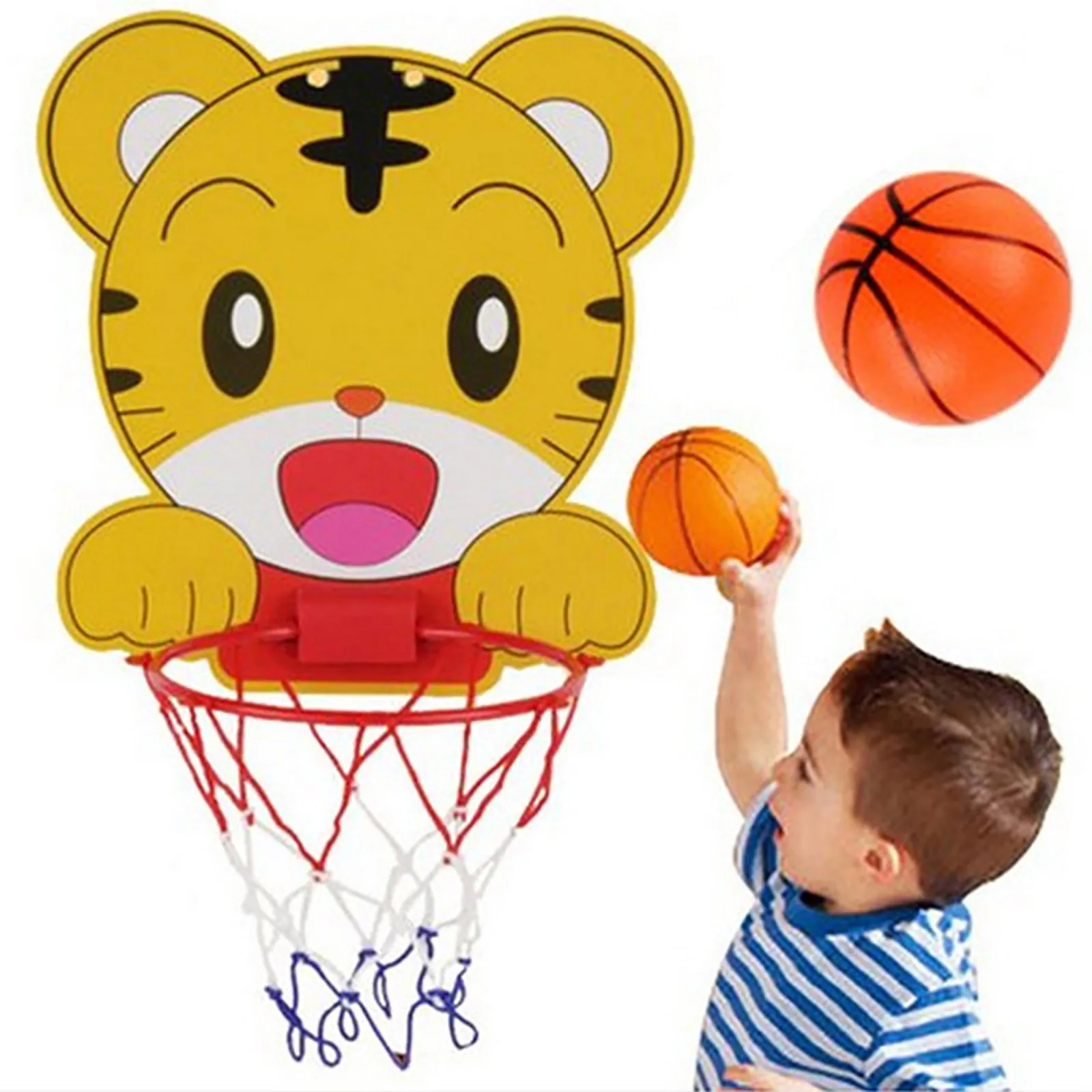 

Indoor Plastic Basketball Backboard Mini Hoop Basketball Box Set Kids Can Lift Hanging Ball Shooting Sports Toy for Children