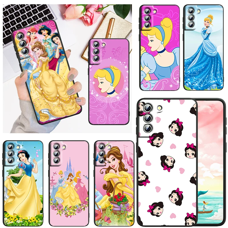 

Snow White and Sandy For Samsung Galaxy S22 S21 S20 FE Ultra Pro Lite S10 5G S10E S9 S8 Plus Black Shockproof Phone Case