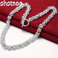 925 sterling silver 7mm 18 inch chain ot buckle necklace for man women party engagement wedding gift fashion charm jewelry