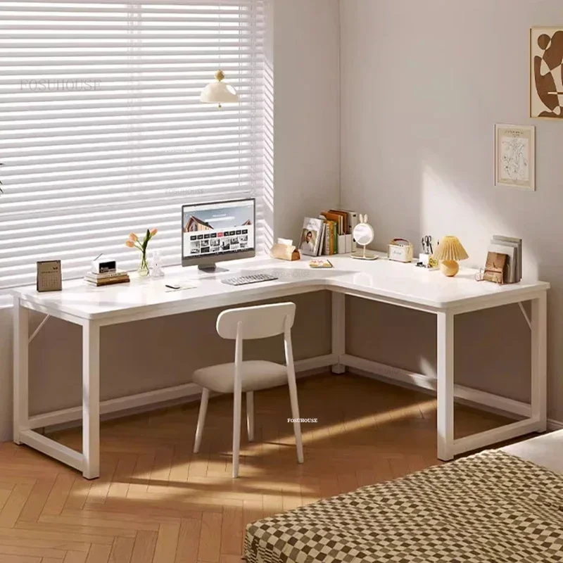 Современные угловые компьютерные столы домашний двойной настольный игровой