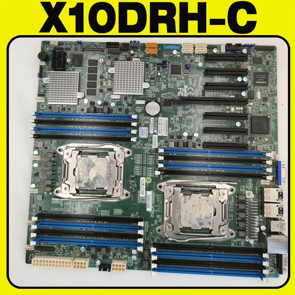 X10DRH-C для двусторонней серверной материнской платы Supermicro Xeon E5-2600 v3/v4 Family LGA 2011 DDR4