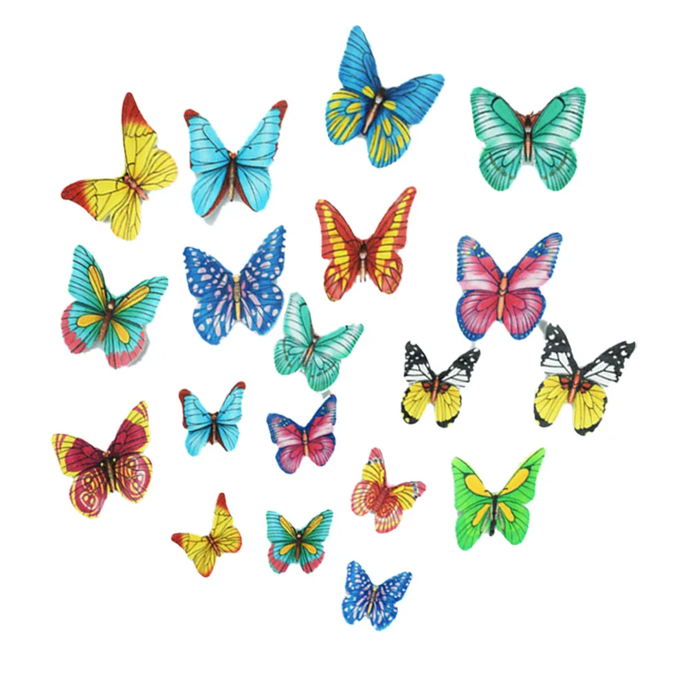 

100PCS Butterfly Flower Shape Cake Baking Decoration Glutinous Edible Rice Paper Wafer Paper Cake Dessert Toppers Birthday Party