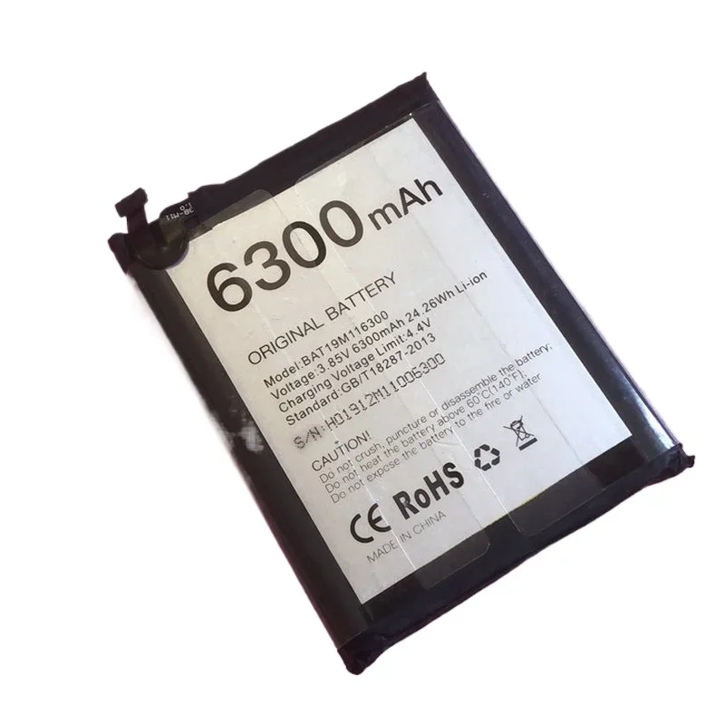 Фото Аккумулятор для Doogee S68 Pro 6300 мАч Li-Ion перезаряжаемый BAT19M116300, аксессуары для мобильных телефонов №3