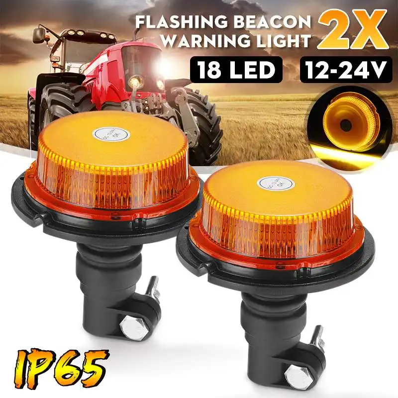 

12V 24V LED Car Truck Roof Strobe Light Warning Light Signal Lamp Rotating Flashing Emergency Beacon Tractor Trailer Boat Camper