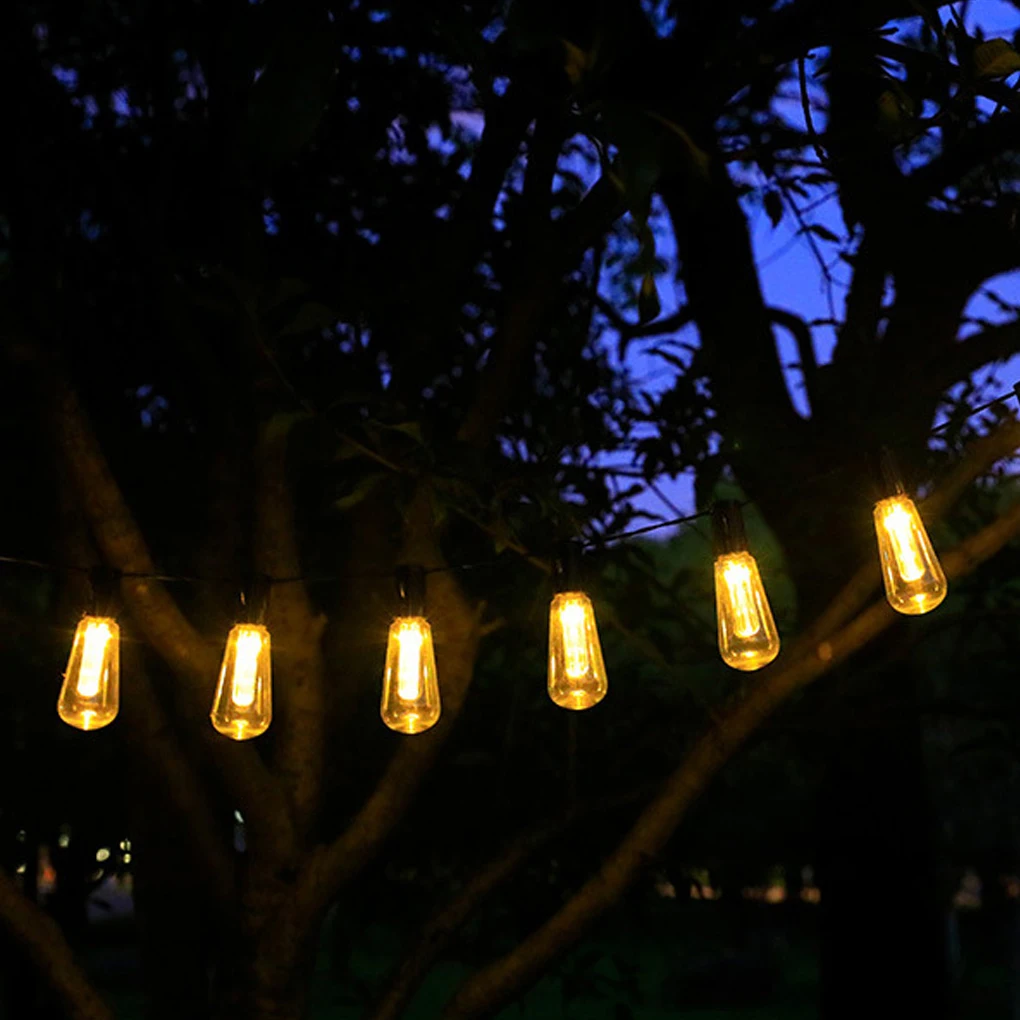 

Solar Lights Garland Bulbs Lamps Shatterproof Powered Indoor Decorative Lighting Garden Decoration 5 metal 20 Lights