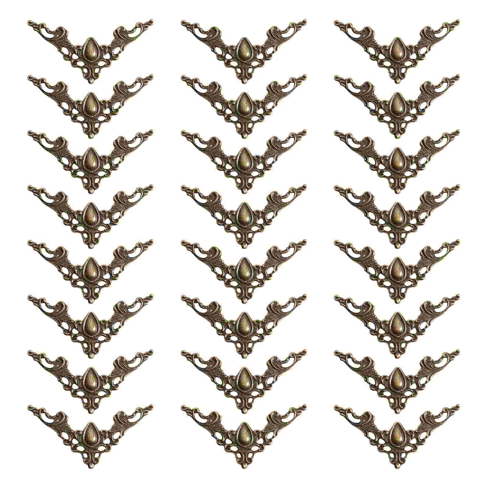 

Металлические декоративные винтажные Угловые нашивки в стиле ретро, 24 шт., для защиты декора