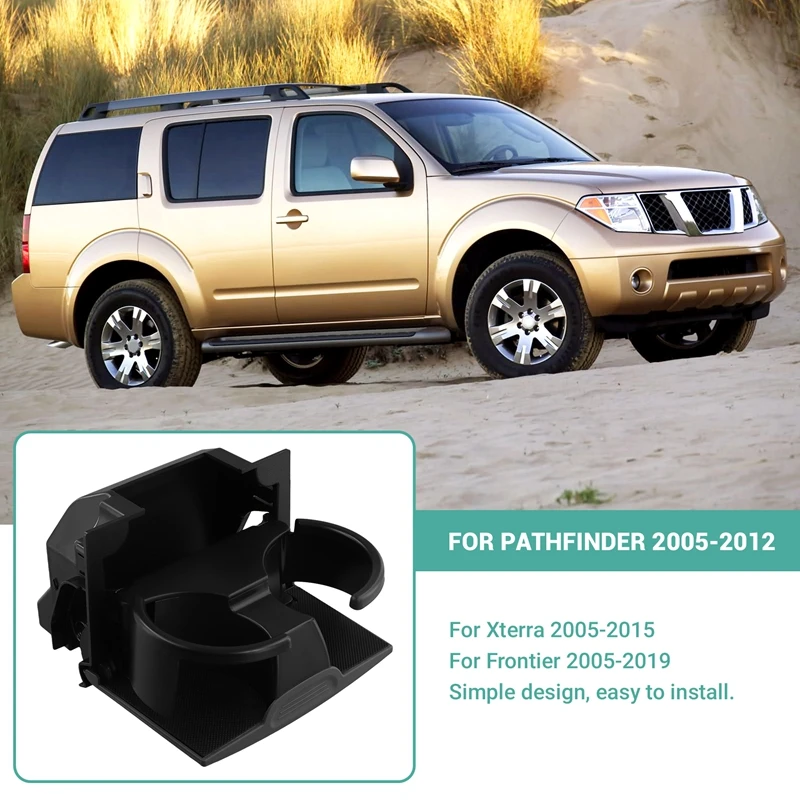 96965-ZP00C Rear Console Cup Holder For Nissan Frontier 2005-2019 Pathfinder 2005-2012 Xterra 2005-2015