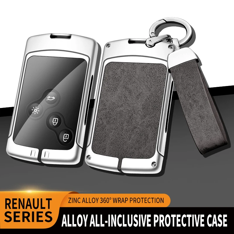 

Zinc Alloy Leather TPU Car Remote Key Bag For Renault Koleos Megane RS Scenic Fluence Talisman 2016 2017 2018 2020 Accessories