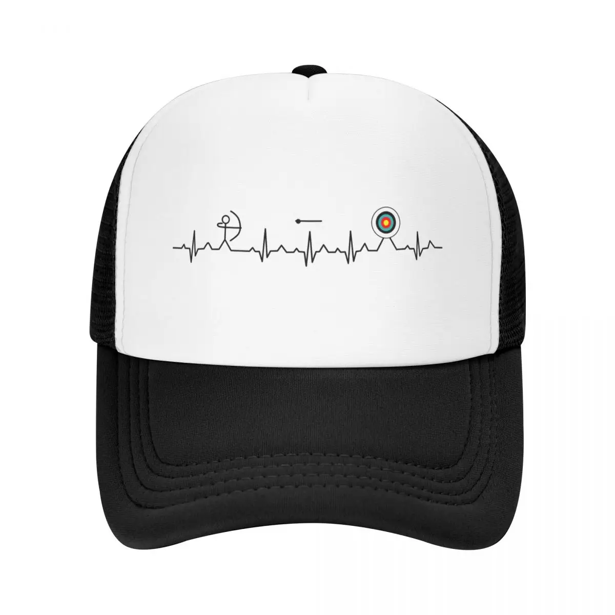 

Archery Heartbeat Trucker Hat for Men Women Adjustable Adult Archer Bow Hunting Lover Baseball Cap Outdoor Snapback Caps