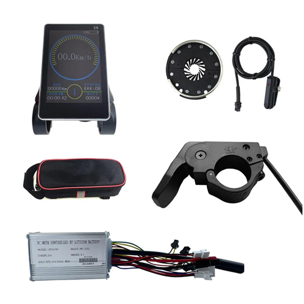 

36V/48V 15A E-bike Ordinary Controller S6 Instrument For 250W Motor No.2 Communication Electric Bikes Accessories Parts
