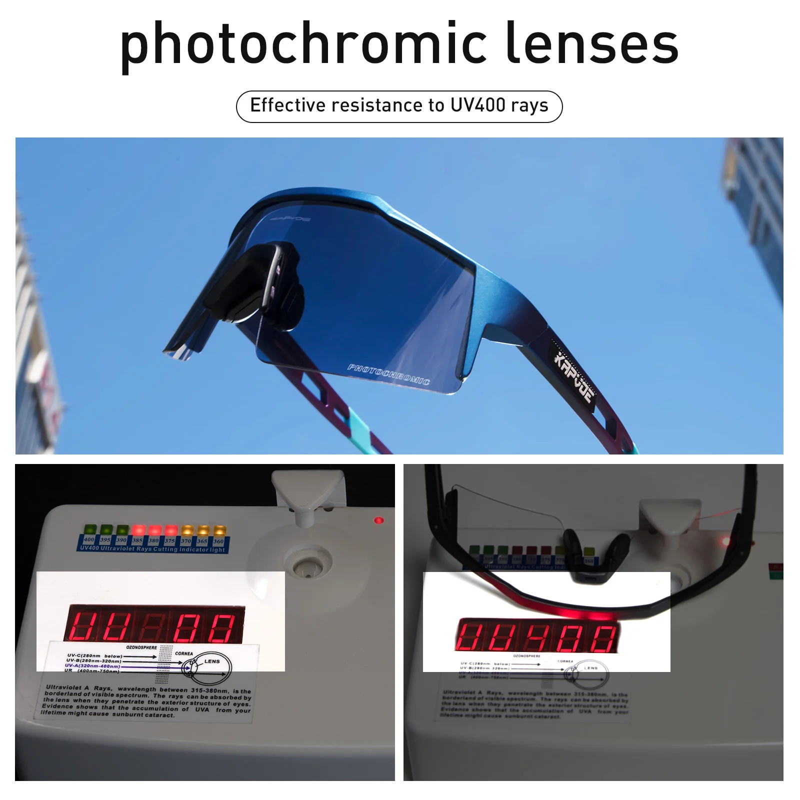 Photochromic Bike Glasses Sports Sunshade Unisex Mountain Road | Cycling Sunglasses