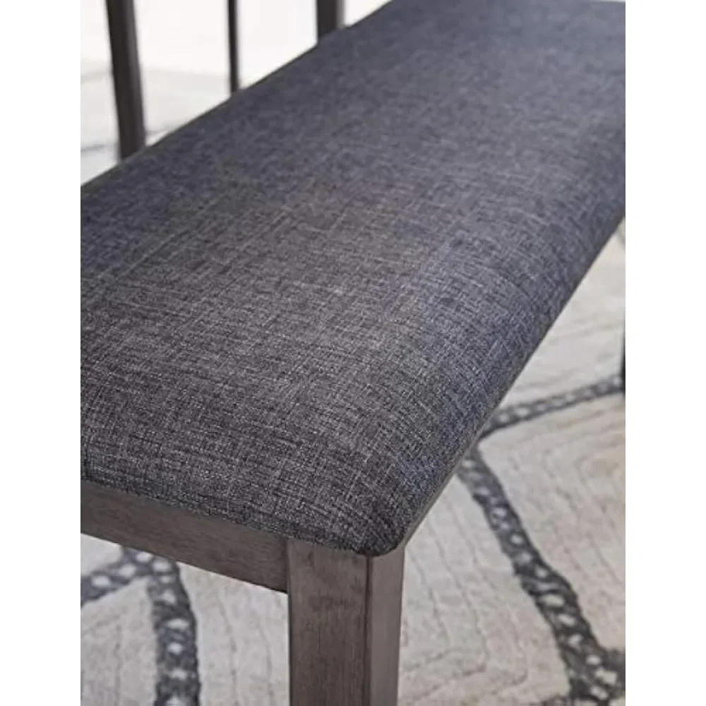 Современный обеденный набор Bridson из 6 предметов включает стол 4 стула и скамейку