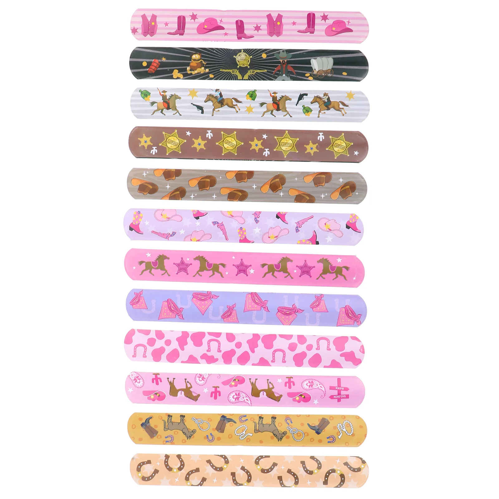 

12 шт., ремешок на запястье, мультяшный Хлопушка, браслет, кольцо, кольца, ПВХ браслеты с защелкой, оптом, детский подарок