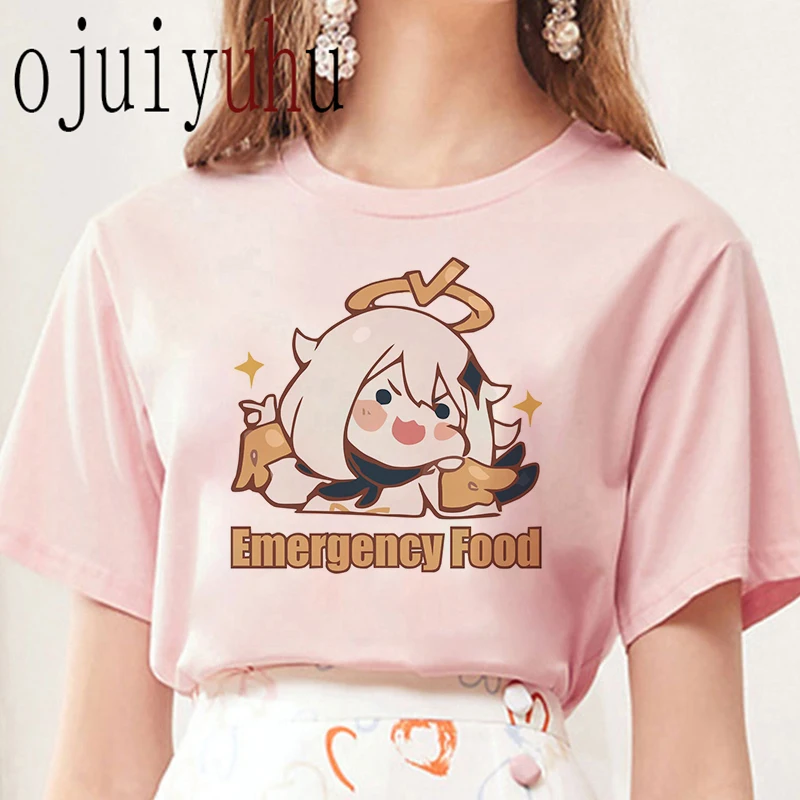 Футболка Genshin Impact Hu Tao унисекс забавная футболка с милой мангой уличная одежда