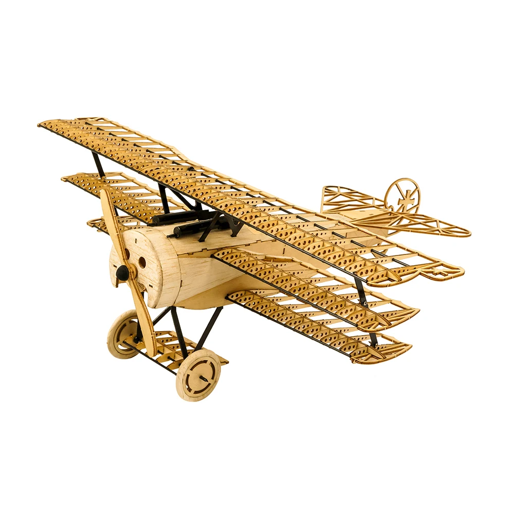 Фото DW Hobby FOKKER-DRI масштаб 1:18 деревянная статическая модель самолета винтажный декор биплан орнамент для дома/офиса настольная модель самолета №1