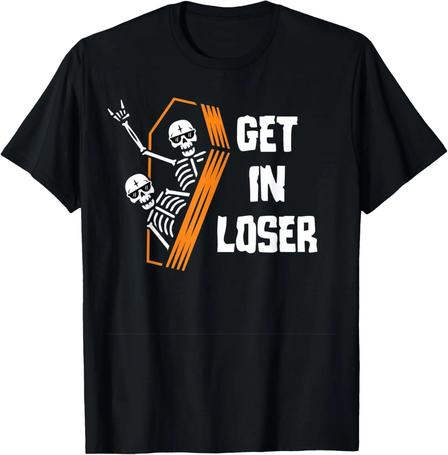 НОВАЯ футболка Get In Loser Skull Skeleton Is The Coffin Party на Хэллоуин S-3XL