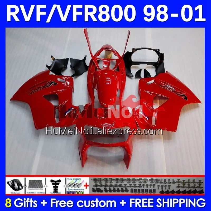 

Body For HONDA Interceptor VFR 800RR 800 RR CC 128No.21 VFR800 RR 98 99 00 01 VFR800RR 1998 1999 2000 2001 Fairing stock red