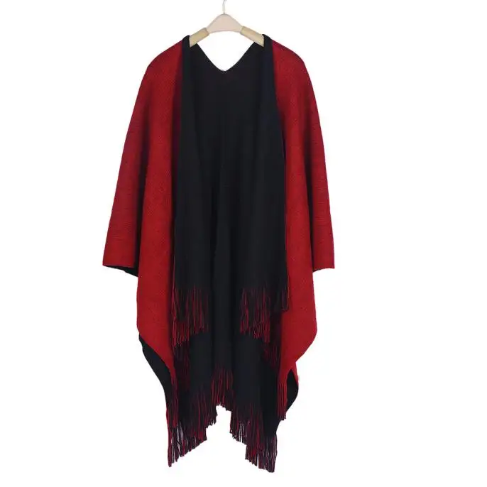 

Пальто, кардиганы, зимнее Вязаное пончо, женский свитер, шаль