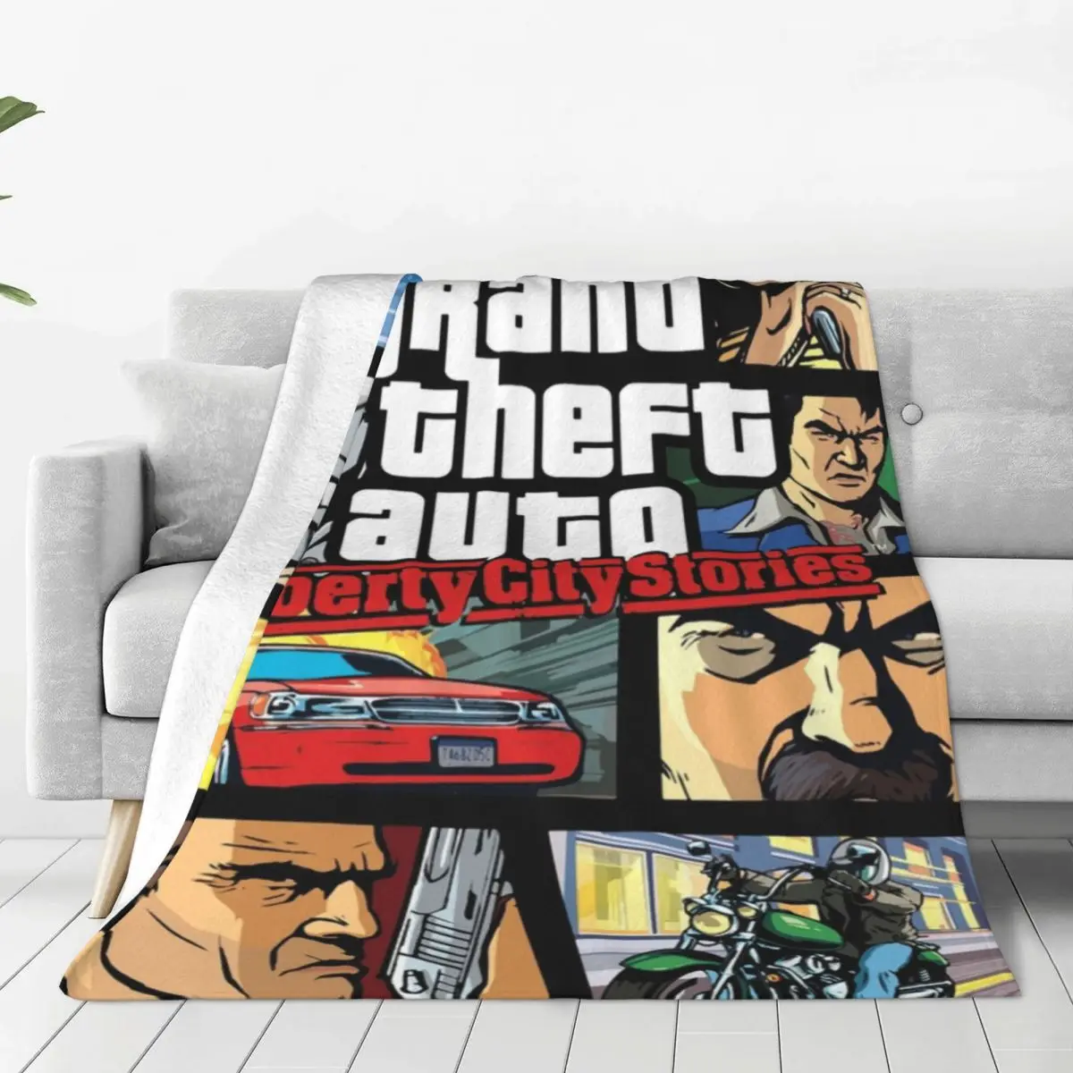 

Grand Theft Auto Liberty City Stories Blankets Warm Flannel Video Game GTA V III Throw Blanket for Sofa Bedroom Bedding