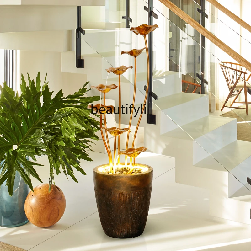 

LBX Decoration Water Fountain Indoor Home Ornament Hallway Floor Landscape